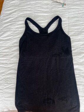 lululemon athletica Black Ribbed Racerback Tank